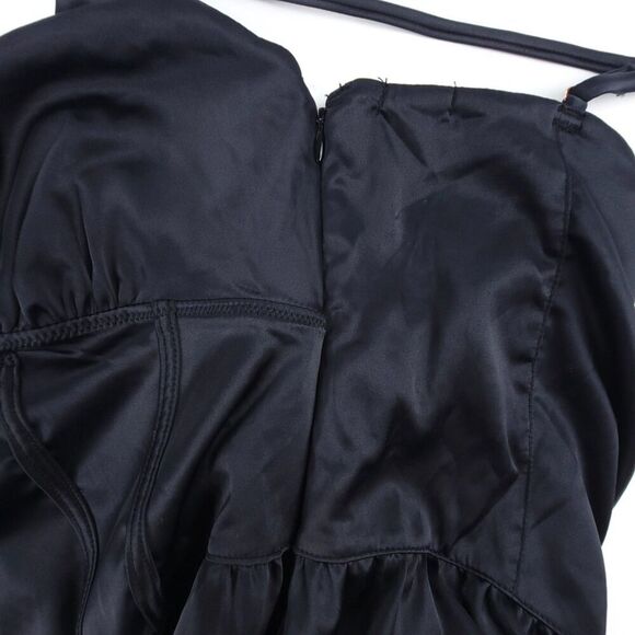 ASOS Dorina Regardless Teddy Lingerie Corset Romper Black Satin Whimsigoth - Picture 6 of 9